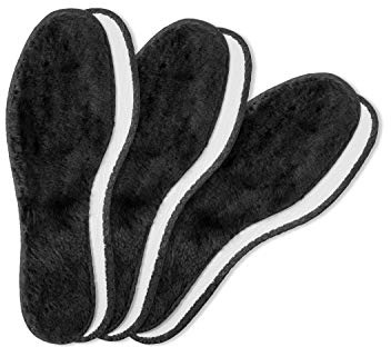 Arctic Lammskin VInterinnersulor Kit, 3 Par Mjuka Borst-och Bomullskantskoinlägg för Män och Kvinnor, Mycket Varma, 3 Par Set, av Kaps (45 EUR / 11 UK Män)