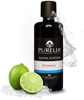 PURELIA Saunaaufguss Konzentrat EIS-Limone 100 ml natürlicher Sauna-aufguss - Reine ätherische Öle