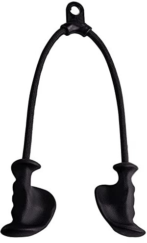 Cuerda ergonómica para tríceps con agarre de goma natural antideslizante para más fibras musculares, cuerda de gimnasio para plumón