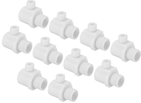 PATIKIL 8mm Flex Cord Grip, 10 Pack Wire Lock Toggle Stopper Rope Cable Stop Fastener Gland Connector with Strain Screws for DIY Light Fitting Repair, Beige