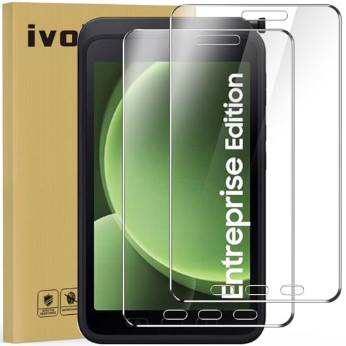 ivoler 2 Stück Schutzglas Schutzfolie für Samsung Galaxy Tab Active 5 / Samsung Galaxy Tab Active 3, 9H Härte Panzer Schutz Glas, HD Klar Displayschutzfolie, Anti-Kratz Folie, Anti-Bläschen