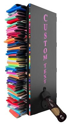 GXFCNNYY Personalised Can Cooler Holder with Bottle Opener, Custom Wall Mounted 2 in 1 Can Cooler Organizer for Party Bar Beer Drinker (14 inch (35 cm))