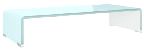 KTHLBRH TV-Aufsatz/Monitorerhöhung Glas Grün 60x25x11 cm Wohnzimmer-TV-Schrank TV-Ständer für das Schlafzimmer TV-Sideboard für Büro, Wohnzimmer, Schlafzimmer