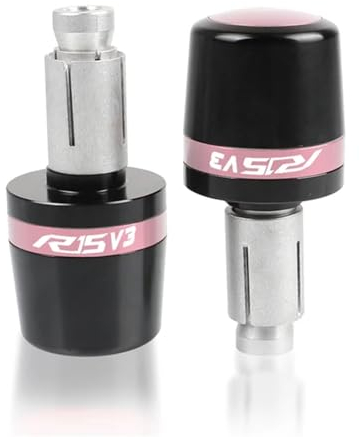 XIAOYANparts Motorrad 7/8 22mm Lenker Griffe Hand Grip Griff Bar Kappe End Stecker Für Yamaha YZF R15V3 R15 V3(Pink)