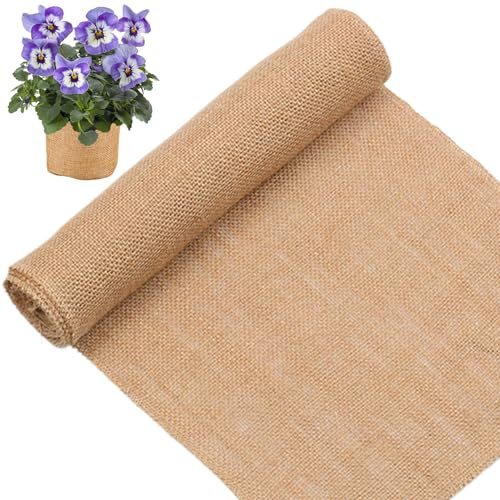 Wedhapy Rouleau de Toile de Jute 3x49 cm - Tissu Respirant et Robuste pour l'artisanat Le Jardinage et la Composition Florale décoration de fête de Mariage à Domicile