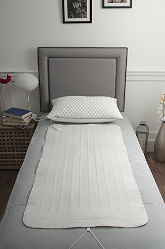 AMAX Electric Heated Blanket [S] Under Bed Comfort Detachable Controller 3 Heat Settings, Washable Fleece Blanket Throws Pad, Super Cosy Coverlet, mantle (UnderBlanket Single)
