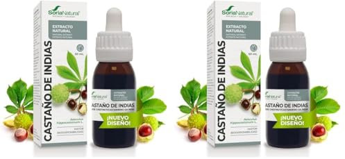 Soria Natural Extracto Castaño de Indias - Apoyo para la Circulación y Piernas Cansadas, Pesadez - Extracto Puro y Natural - Botella con 50ml (Paquete de 2)