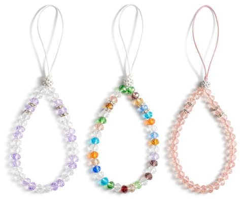 CHUQING Collana corta per cellulare con perle, da polso, da polso, per cellulare, collana di perle, M, plastica