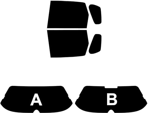 TINTCOM Pre-Cut Window Tint Film for Honda Civic 5-door Hatchback 2004-2006 - (20% Dark Smoke, B) - Rear Sides & Rear Window - Custom Fit, UV Protection, Heat & Glare Reduction, High Performance