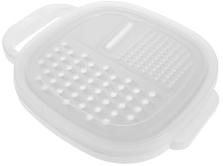 Rallador de Cocina Manual de Acero Inoxidable y Pp Blanco