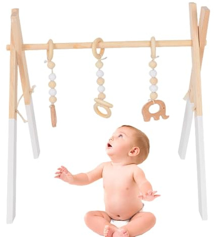Holzspiel-Turnspielzeug,Geruchloser Holzrahmen für Kleinkinder-Fitnessstudio | Übungszubehör für Neugeborene für frühkindliches Bildungszentrum, Kinderzimmer, Neugeborenenzimmer, Wohnzimmer