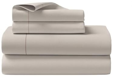 Juego de sábanas 100% Algodon de 200 Hilos Ropa de Cama Suave Resistente y Transpirable Ideal para Dormitorio Elegante y Descanso Confortable Disponible en Varias Medidas Velo Piedra 135x200x35CM