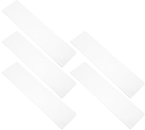 SUPVOX Soporte de Letreros de Acrílico Transparente para Pared con Cinta Adhesiva Marco Porta Placas de Nombre 20X5 CM Pack de 5 Unidades Adecuado para Oficinas Puertas y