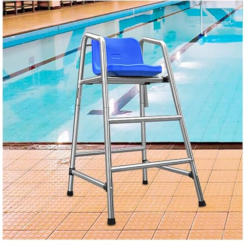 Chaises de Sauveteur, Chaise de Sauveteur Haute d'extérieur - Échelle de Sauvetage Amovible en Acier Inoxydable pour Plage, Parc Aquatique et Piscine - Chaise de Sauvetage surélevée pour ADU
