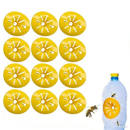 QiSino 12 pièce Piege Frelon Asiatique, Micro Guepe, Piège De Guêpe Catcher D'abeilles Piège à Insectes en Plastique Piège À Guêpe Catcher Piège à guêpe Abeille Pièges (12PCS)
