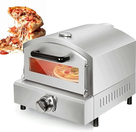 Four à pizza portable en acier inoxydable avec pierre à pizza pour la cuisson en plein air dans le jardin