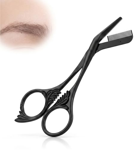 Augenbrauenschere Mit Kamm,Augenbrauenschere,Augenbrauen Trimmer,Mit Kamm,Augenbrauenrasierer,Augenbrauentrimmer,Geeignet FüR MäNner Und Frauen,Ideal FüR AnfäNger.