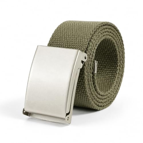 Ham-Hash Gürtel Herren und Damen Ohne Löcher - Stufenlos Verstellbar Canvas Stoff Gürtel - Outdoor Business Arbeitsgürtel Passt Überall Hin, Unisex Stoffgürtel 130cm lang - 3,8cm breit