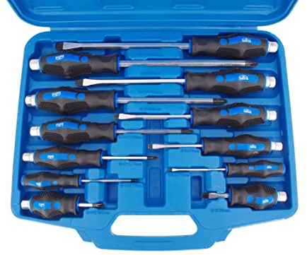 Satra S-S12PC Schraubendreher-Satz 12-tlg. Schraubenzieher-Set Kreuzschlitz Kreuz-Schlitz