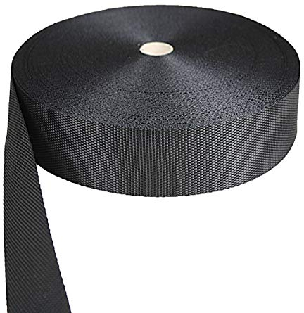 Tukan-tex - Cinghia in polipropilene nero, da 40 mm di larghezza, 50 m di lunghezza, 4 cm di larghezza