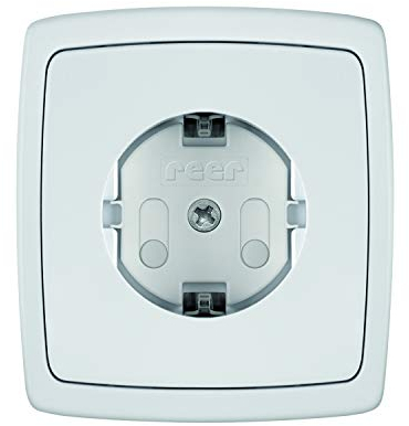 Reer Steckdosen-Schutz schraubbar, 10 Stück, weiß, das Original vom Erfinder, 32010