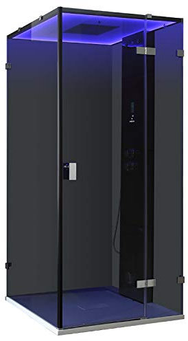 AWT AQART WATER TECHNOLOGY Dampfdusche LD108F15 schwarz/90x90/rechts