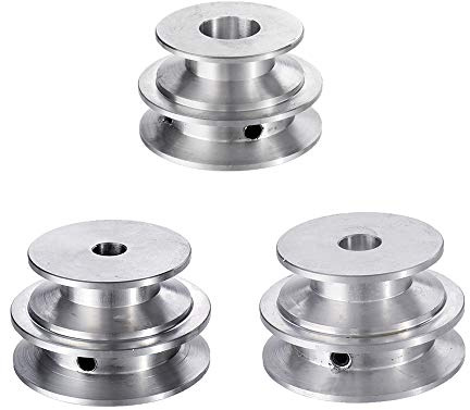 ExcLent Aluminiumlegierung 40 \U0026 50Mm Doppelrillenscheibe 8-20Mm Feste Bohrung V-Förmige Riemenscheibe Für 10Mm Riemen - 10mm
