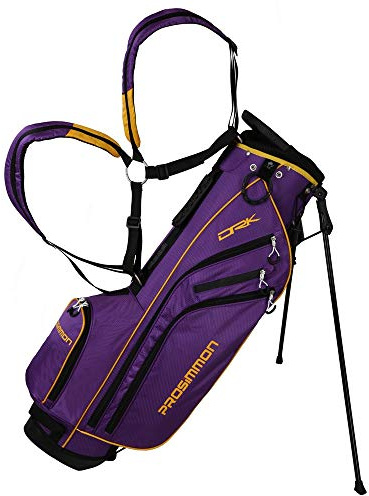 Prosimmon Golf DRK 7 Lightweight Golf Stand Bag with Dual Straps (Purple/Gold)