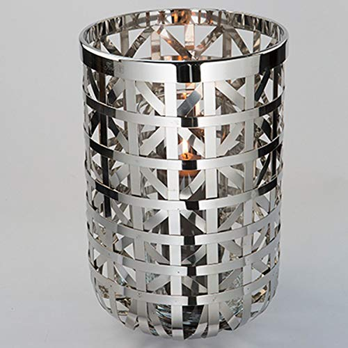 Fink Joris, Windlicht mit Glas, Edelstahl, H= 41cm, Ø 26cm X-Mas 2020 159024