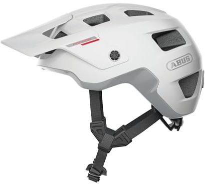 ABUS MTB-Helm MoDrop - robuster Fahrradhelm mit guter Belüftung für Mountainbiker - individuelle Passform - für Damen und Herren - Weiß Matt, S
