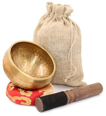 Tibetan Singing Bowls Set, Singing Bowls, Meditation Sound Bowl Handcrafted in Nepal, For Yoga, Meditation, Mindfulness, Healing & Chakra balancing