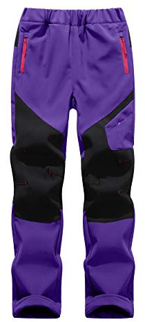 Daysskk Softshellhose Kinder Winter Outdoorhose Fleece Gefütterte Jungen Mädchen Schneehose Kinder Wasserdicht 110-170