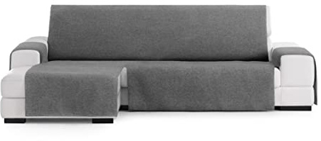 Eysa Valkiria sofabezug chaiselongue 290 cm Links frontalsicht, Farbe 10, Schwarz 10