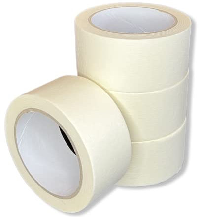 Point One Products 120m WIDE MASKING TAPE. 4 ROLLS. Thick Masking Tape for Painting and Decorating - Multi-Use Paper Tape. 4 x 30m rolls of 48mm Low Tack Masking Tape