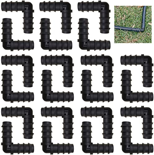 Connettori per Irrigazione, CTRICALVER 22 Pezzi Gomiti a 90° Connettore, Connettori per Tubi Flessibili, Connettore Spinato da Giardino da per 16 mm Sistema di Irrigazione