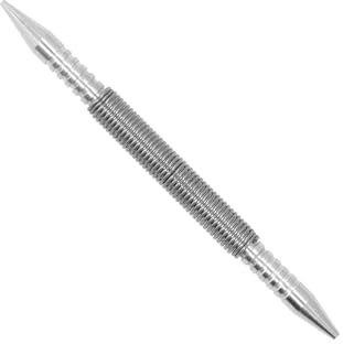 Spring Loaded Nail Punch, Exquisite Metal Spring-Loaded Center Spring Punch Double Head Nail Head Setter Center Spring Nail Punch Tool for DIY Hand Craft