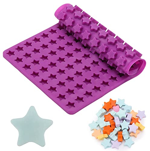 112 Cavity Mini Star Silicone Molds Fun Shaped Chocolate Molds for Homemade Dog Training Treats, Gummies, Candy, Chocolate Chips,Biscuits