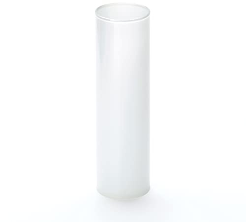 ORION LIGHTSTYLE Kerzenhülse Glas 1 Stück L 100mm ø28mm Weiß für Kerzenfassung E14 Kronleuchter Lüster Kerzenhülle Fassungshülse Fassung