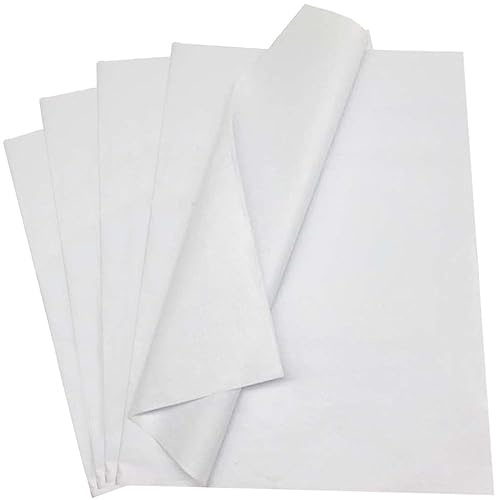 40 Blatt Geschenkpapier Seidenpapier,Weiß 50x75 cm Verpackungspapier Glanzpapier Bastelpapier für Füller Blumen Kunsthandwerk Geburtstag Hochzeits Dekoration und Geschenkverpackungen Tissue Paper