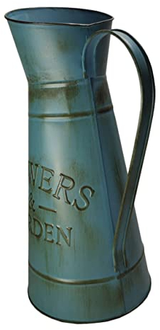 Garneck Bouilloire Décorative Vintage Bleue Vase Rétro pour Fleurs Séchées Jardinage Et Décoration Intérieure Petit Modèle pour Maison Et Bureau