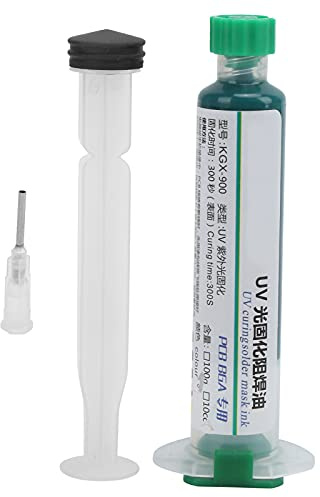 Lötstopplack-Tinte KGX 900, Grüne, UV-lichthärtende Lötstopplack-Tinte, 10 Ml, PCB-Lötstopptinte Mit Schiebernadel Zum PCB-Löten
