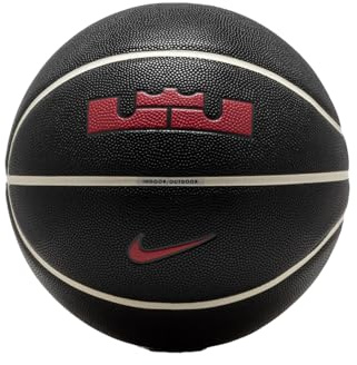 Nike All Court Basketball 8P 2.0 Lebron James – Indoor Outdoor Basketball Ball – Performance Basketball – Deflated geliefert, Black/Phantom/Anthracite/University Red, 7