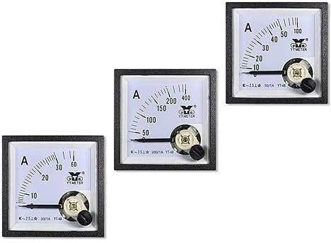 JMORCO CP48 Amperometro CA 100/1A Amperometro for trasformatore Tipo puntatore 1A 99T1 Dimensione Foro 45MM (Size : AC 150-1A)