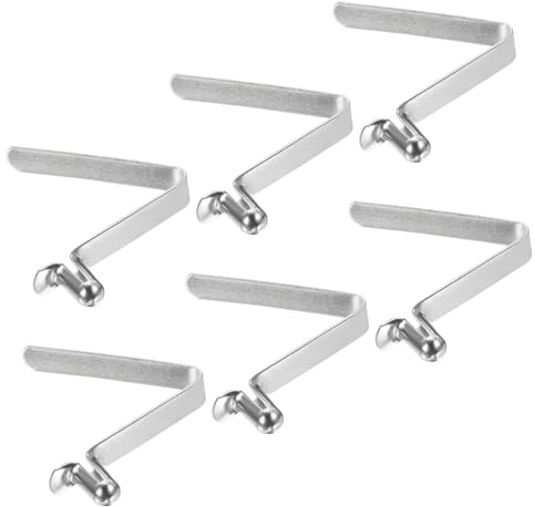 PATIKIL 8,5x5mm Kajak Paddel Clips, 6er Pack Zeltstangen Clips aus Stahl, V-förmige Einzelpin-Druckknopf-Federclips zur Fixierung von Rohren für Camping Markise