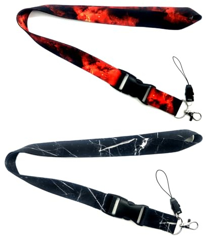 2 Pièces Lanière de Téléphone Portable Ciel Étoilé, Lanière Cordon Tour de Cou, Lanière de Permis de Travail Ciel Étoilé, Lanière de Ciel Étoilé, pour Porte-Badge D'Identité, Clés