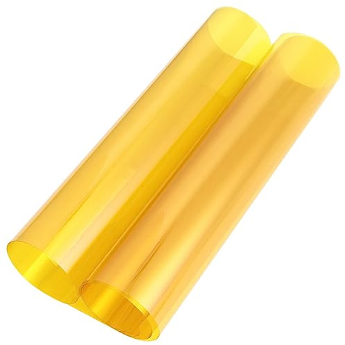 KONTONTY Feuille de Filtre de Lumière Effet Coucher de Soleil, Correction des Couleurs Pet Jaune pour LED et Flash pour Photo et Fête | Flash Stroboscopique Photo et Led, Usage Scène ou Théâtre, Film de Correction Colorée pour Éclairage