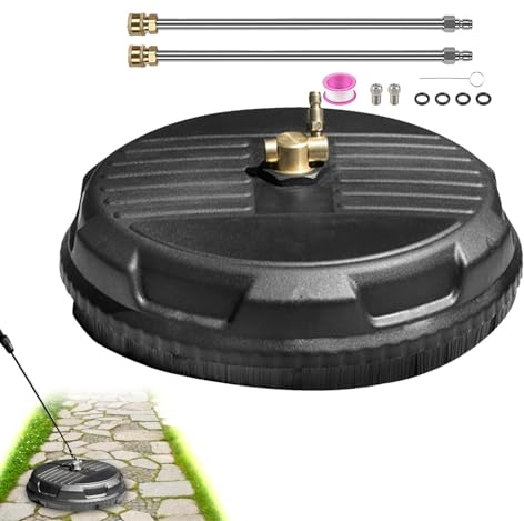 Épurateur de sol pour laveuse à pression, accessoire pour laveuse à pression,Épurateur de sol robuste pour nettoyeur de béton 3600 PSI - Attache rapide de 1/4 pouces, nettoyeur de surface de patio ave