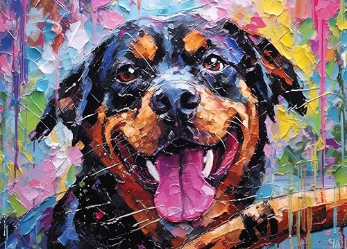 Jigsaw Puzzles for Adults 1000, Puzzles for Adults, Challenging Puzzles, Puzzle Game for The Whole for Women, Gifts for Men, Theme:Painted Dog