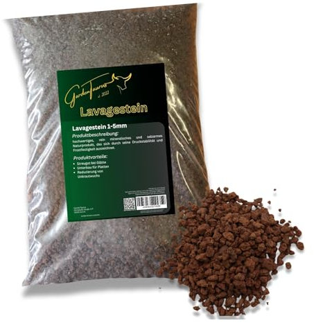 5 Liter Lavagestein 1-5mm aus der Vulkaneiffel | Kakteenerde, Sukkulentenerde, Beimischung von Pflanzerde oder Anzuchterde, Substrat für Dachbegrünung