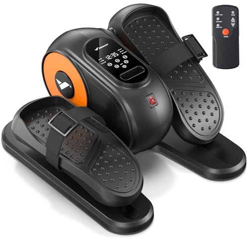 MERACH Elektrischer Ellipsentrainer Mini Ellipsentrainer leise und tragbar für Zuhause und Büro, mit Fernbedienung, LCD-Display, Beinriemen, 12 Geschwindigkeiten, ideal für Erwachsene und Erwachsene